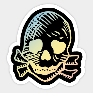 Keith Flint skull tattoo design Sticker